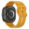 For Samsung Galaxy Watch Ultra 2 49mm/Watch Ultra 47mm Watch Band Wave Pattern Stitched Design Silicone Wrist Strap