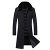 New Men's Down Woolen Coat Extended Fashion Casual Wool Coat Warm Thickened Men's Coat