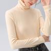 Turtleneck Bottoming Shirt Women's New Women's Clothing Double-sided Abraded T-shirt Warm Inner Temperament Waist Top