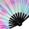 Большой ручной веер Гордость Крутой Светоотражающий веер Ручной веер с ручной росписью Складной ручной веер Складной веер из шелка