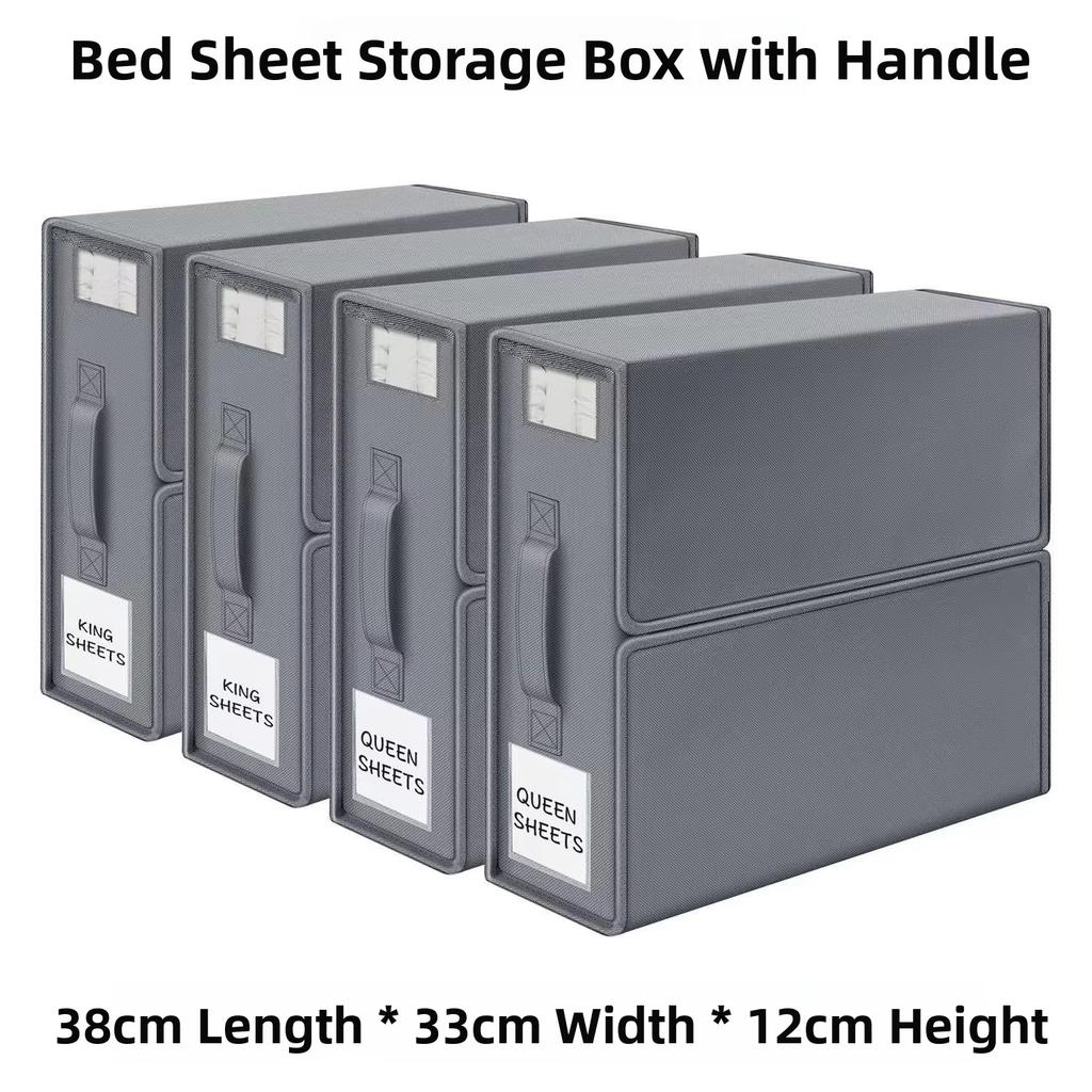 Large Capacity Foldable Non-Woven Fabric Four-Piece Set With Visible Windows for the Bed - Four-Piece Set Storage Containers