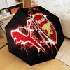 Arsenal Football Club Crest Automatic Folding Umbrella - 8-Rib Travel Umbrella with Auto Open/Close & Portable Gifts for holidays or birthdays