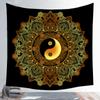 Мандала Стиль Инь Ян Багуа Гобелен Кружевной Настенный Декор Бронзовый Принт Ткань Спальня Гостиная Домашний Декор Гобелен Настенный Гобелен