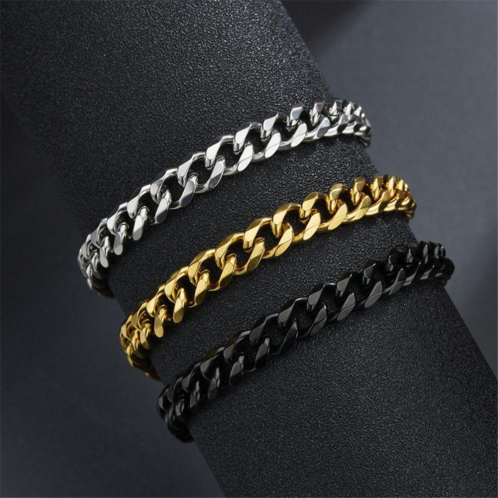 Gifts 3/5/7mm Fashion Men's Classic Cuban Wide Chain Men's Bracelet