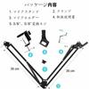 AKEIE Desktop Microphone Stand, Extendable Desk Arm Holder, Foldable Microphone Arm, Adjustable Angle and Height, Microphone Holder, Clamp, Audio Inpu