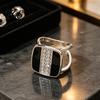 Silver Scarf Fastener Square Button, Vertical Rows of Rhinestone Design, Smooth Buckle Oxidation Resistant Button Silk Elegant Clip for Shawls