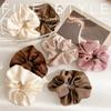 French Style Women Silk Scrunchie High Sense Solid Color Hair Bands Ladies Sports Dancing Ponytail Holder Hair Accessories Ties