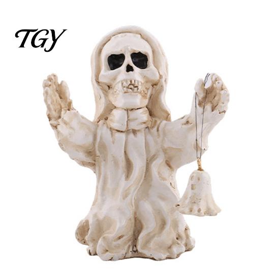 Atmosphere Creating Holiday Props Halloween Resin Figurine, Spooky Skeleton Pumpkin Ghost Statue for Durable Craft Ornaments Tiered Tray, Tabletop,