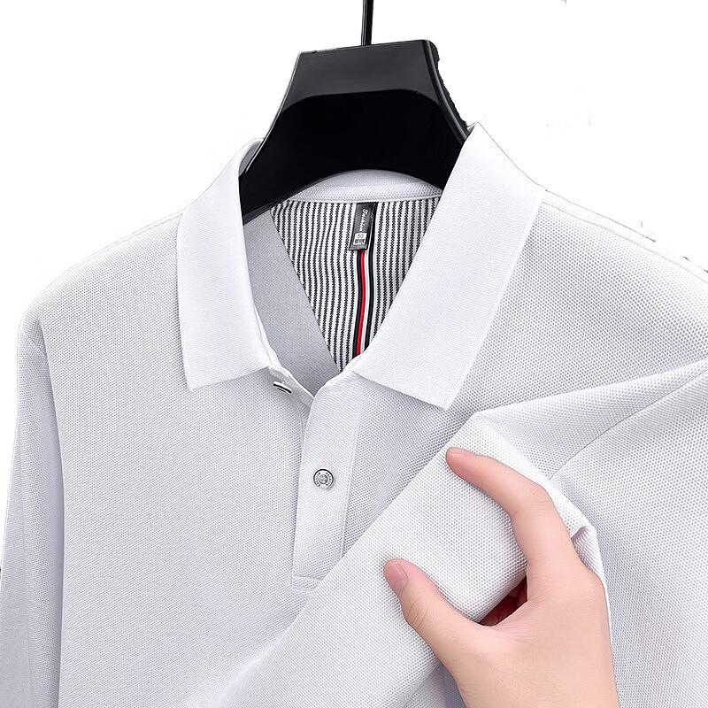 Pierre Cardin Мужская осенняя рубашка-поло с длинным рукавом в стиле business casual