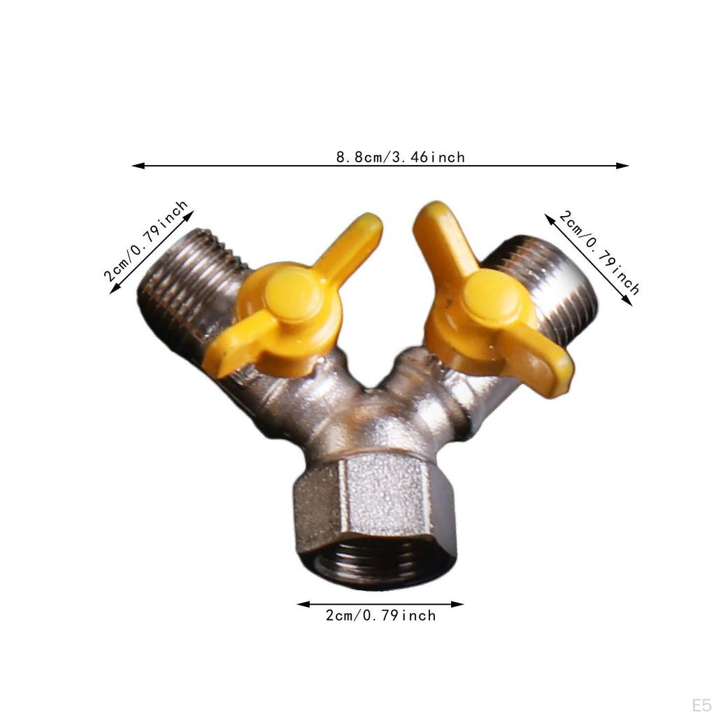 3-ходовой запорный клапан Y-образный шаровой компонент для ремонта с медными резьбами 0,79"
