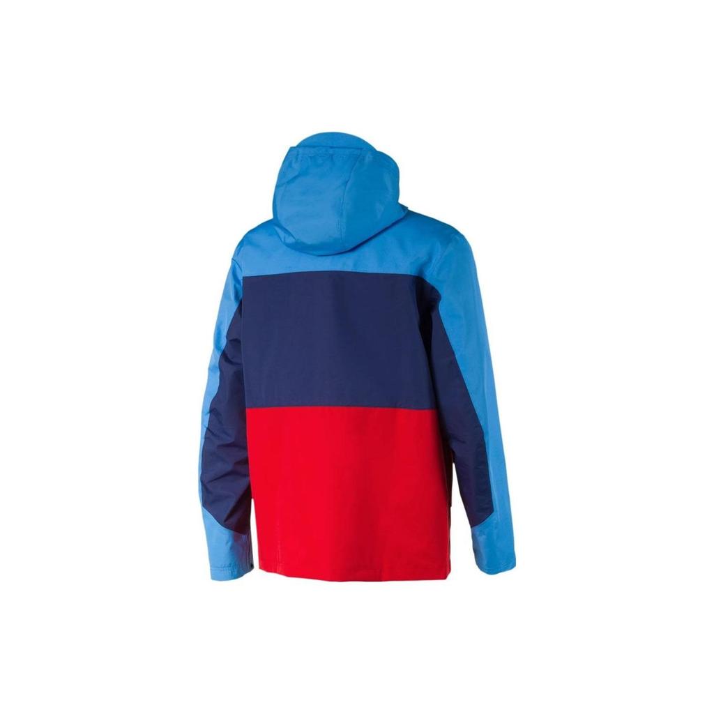 Puma Повседневная куртка с капюшоном на молнии с длинными рукавами и логотипом в стиле колор-блок Мужские куртки Синий 596083-04