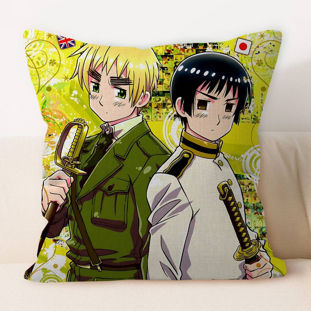 H-Hetalia Axis Powers Наволочка Квадратная Наволочка 3D Мягкая Плюшевая Наволочка Гостиная Диван Спальня Домашняя Комната Кровать