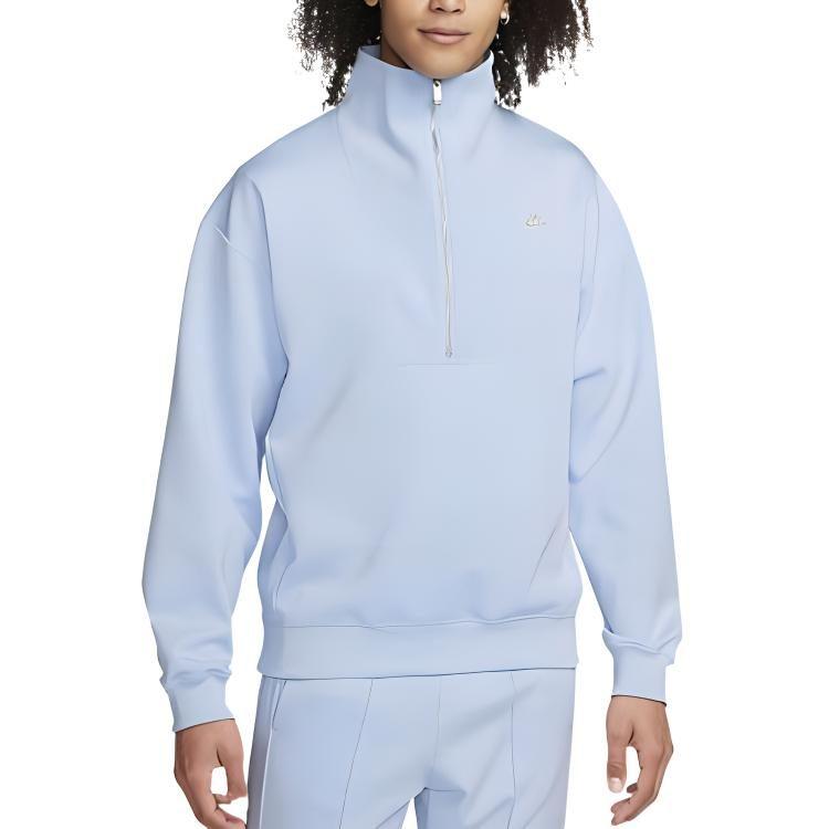 Nike Толстовки Мужские Синие Стойка Умеренный Обычный DQ4238-425