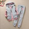 Autumn and Winter Fashion Women Suit Women's Tracksuits Casual Set with A Hood Fleece Sweatshirt Three Pieces Set