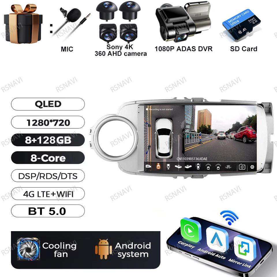 Android 16 Multimedia For Toyota Yaris 2012 2013 2014 2015 2016 2017 LHD Car Radio Video Player Audio Auto BT Autoradio GPS RDS