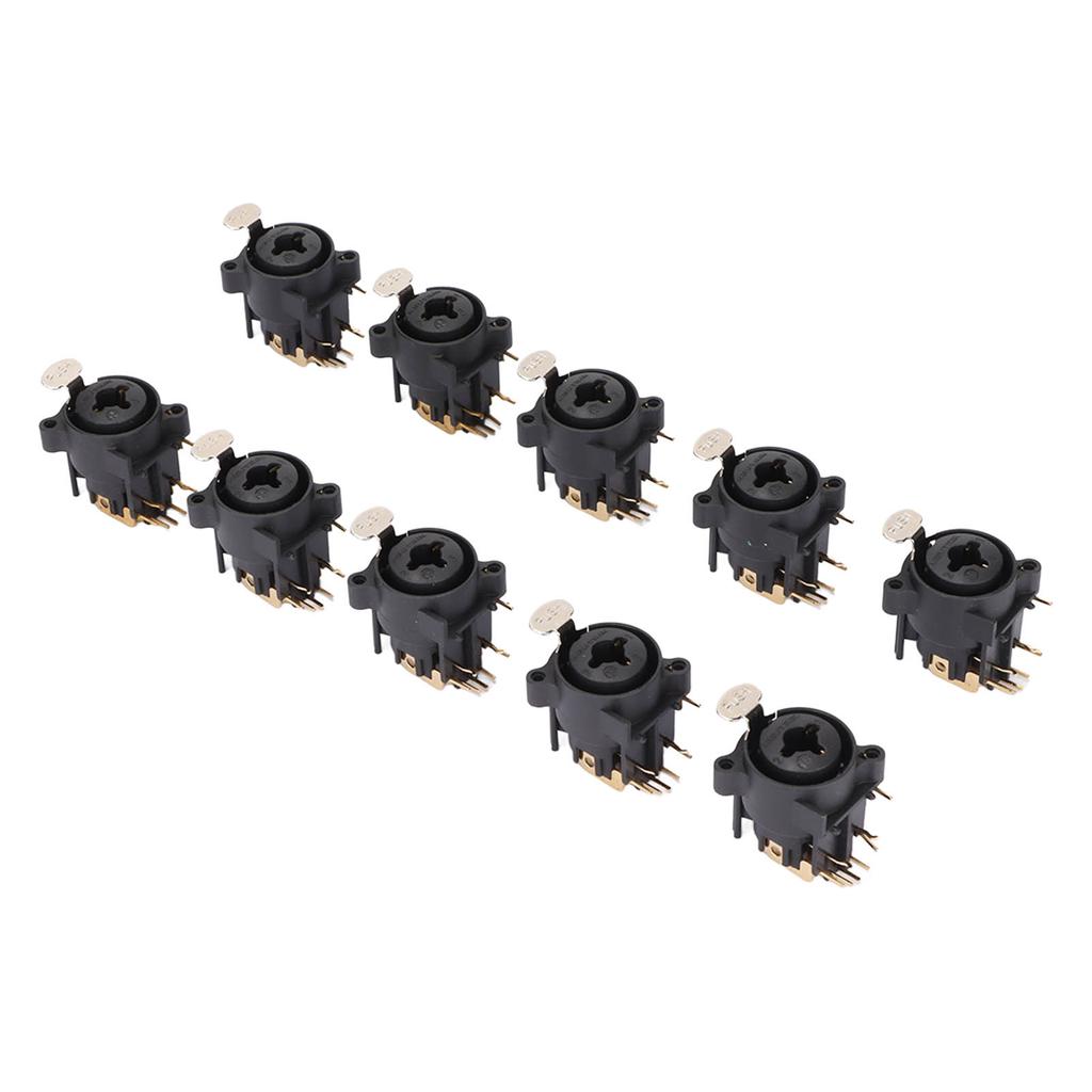 10 шт. XLR гнездовой разъем-розетка 6,5 мм разъем для монтажа на панель для AV-оборудования автомобиля