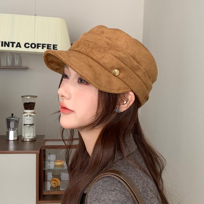 Ретро Универсальный Шерстяной Берет Подчеркивающий Лицо Утиный Язычок Восьмиугольная Шляпа Детская Теплая Ветрозащитная Шляпа Газетчика