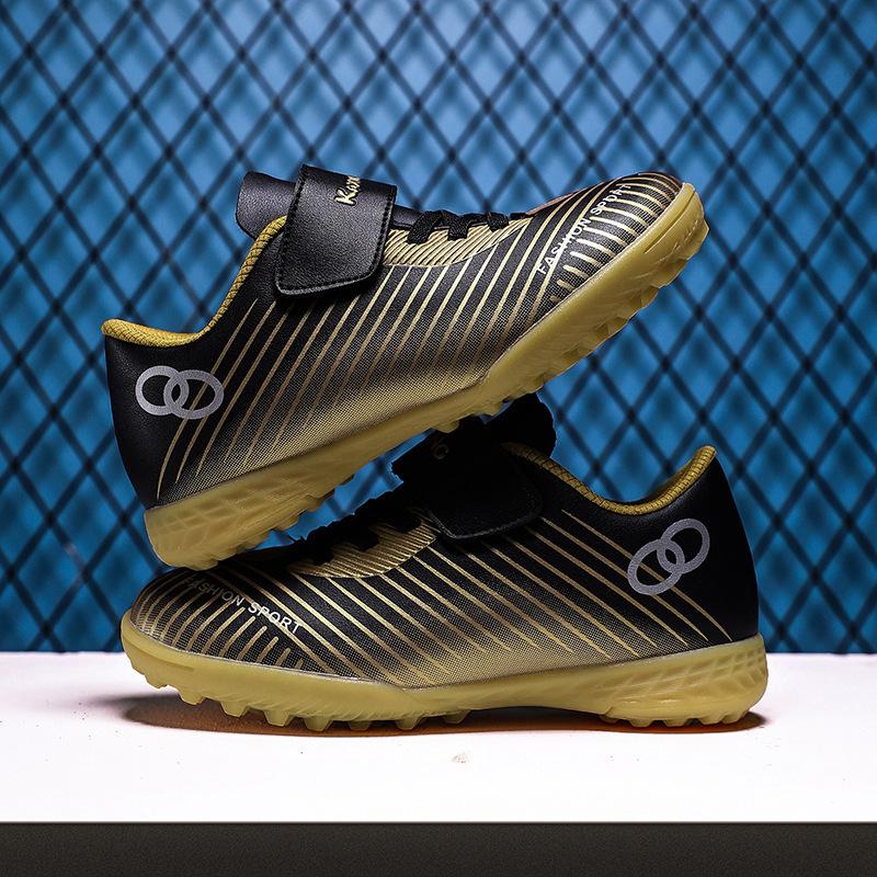 Детские футбольные бутсы на липучках для мальчиков и девочек Шипы Сломанные ногти Ученики начальной школы Тренировки Игры Кроссовки