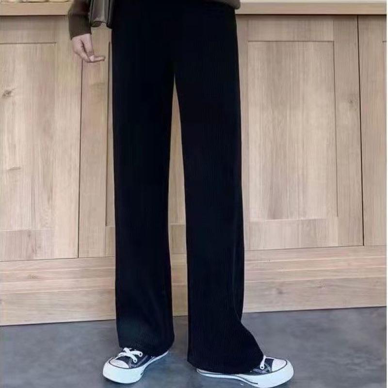 Women's Cozy Lamb Wool Two-Piece Suit: Plush Outerwear with Wide-Leg Pants for Autumn and Winter