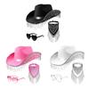 Женский Набор: Цилиндр, Шарф, Солнцезащитные Очки для Музыкального Фестиваля, Косплея, Вечеринки, Карнавальный Костюм