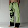 New Men's Casual Pants Hundred Men's Skull Pattern 3D Digital Printed Wide Leg Pants