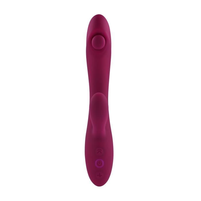 Vibromasseur Evolved - Jammin' G - Silicone ultra-doux - Rouge - 10 vitesses et motifs