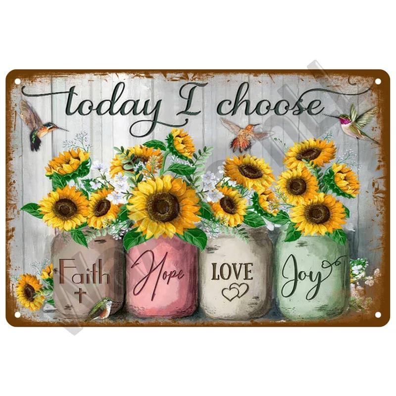 Vintage Metal Tin Sign Retro Cafe Garden Wall Art Home Decor Plaque for Room Farmhouse Painting Gift Perfect for Wall Mural D