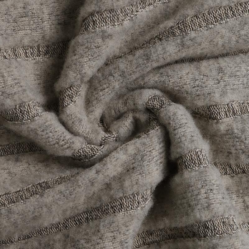 IHUASU Women's Autumn and Winter Mid-Length V-Neck Solid Color Button Tie A Hem Knit Dresses