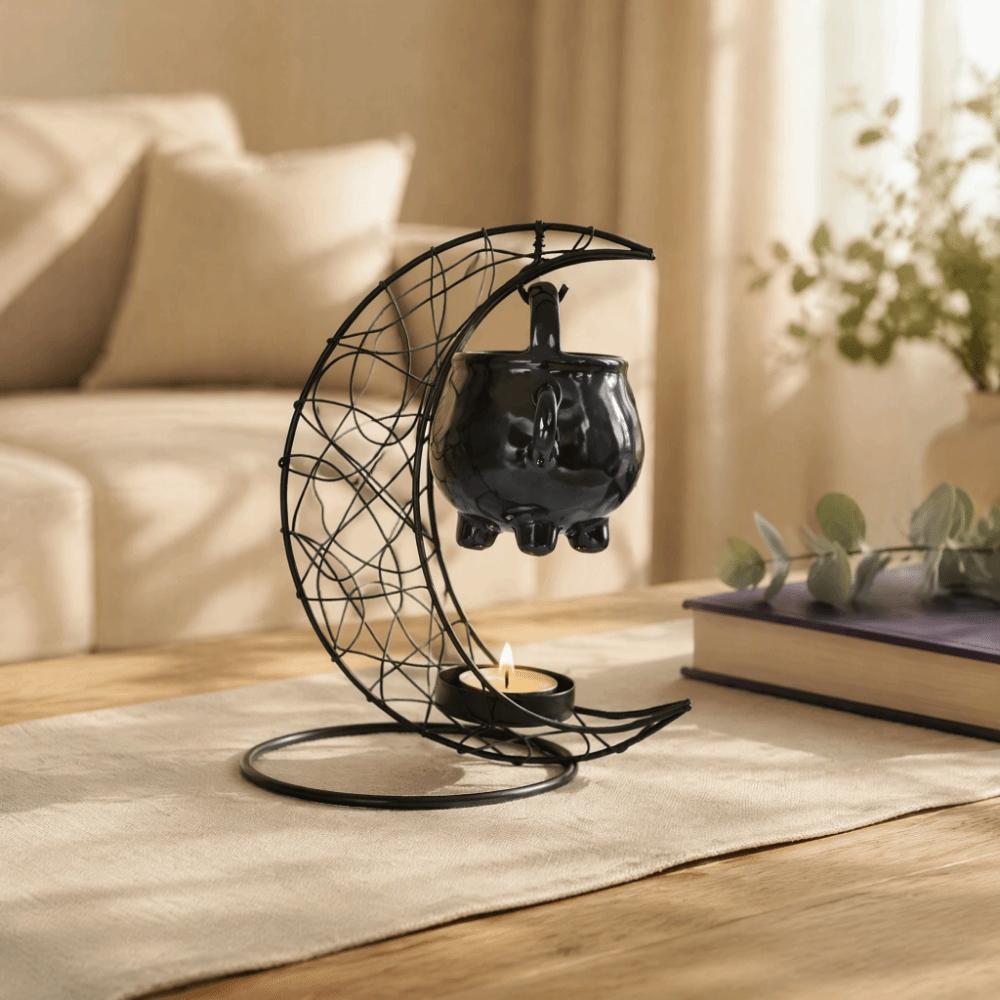 Moon Essential Oil Burner Hanging Design Incense Burner Elegant Tealight Holder  SPA Use