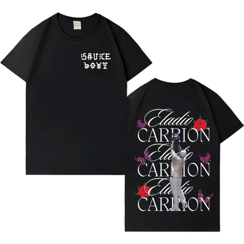 Rapper Eladio Carrion Album Tour Teen TShirt Unisex Loose Printed Casual Gothic Humor High Quality TShirt Fan Gift A