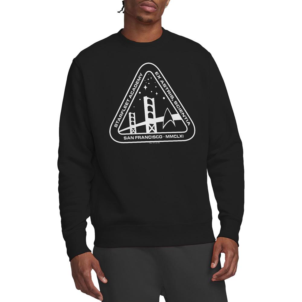 Star Trek Unisex Adult White Academy Logo Sweatshirt