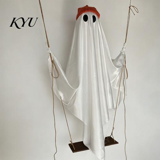 Outdoor Halloween Atmosphere Lights Decorations Indoor, IP44 Waterproof Light Up Hanging Swing Cute Ghost Decoration, DIY Party Props Standing