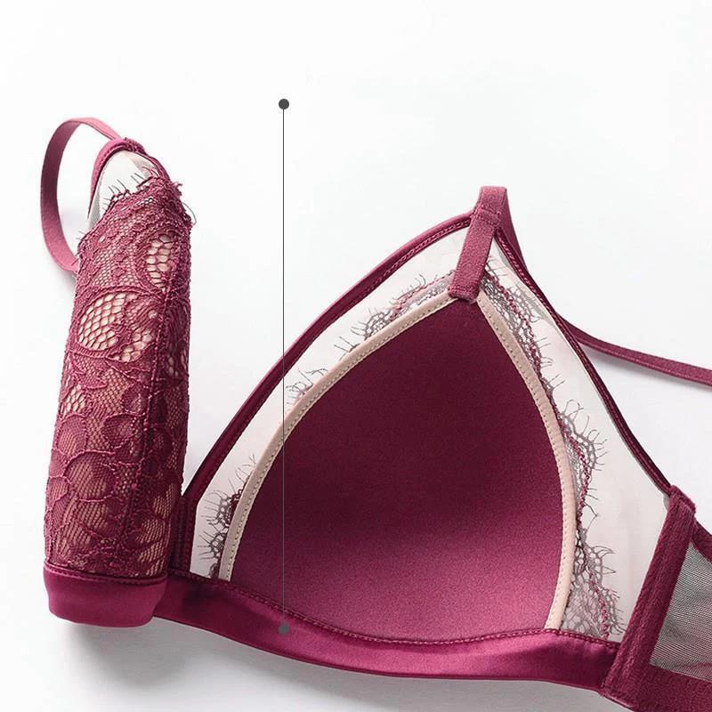 Women Lace Bra Set Sexy Lingerie Set See Through Bra and Panty Set Elegant Ladies Girl Underwear