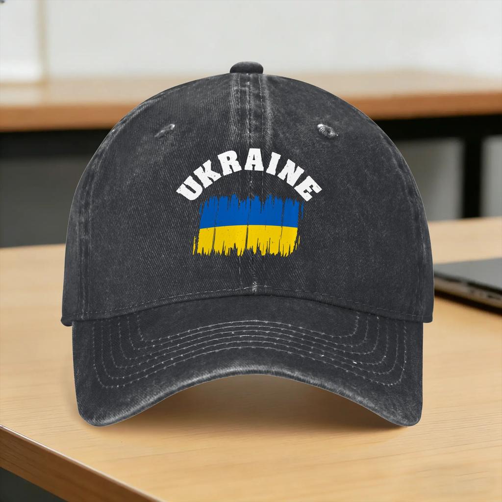 Ukraine Ukrainian Flag Map Baseball Cap Sun Hunting Camping Wholesale Washed Hip Hop Hats Couple Women Fashion DIY Baseball Caps