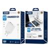Jellico Eu20 Gan Pd 65W Wall Charger 2Xusb-C + 1Xusb Qc3.0 + Usb-C - Usb-C Cable White