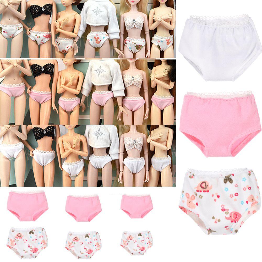 Хлопковый материал Сделай сам подарок Мини одежда Игрушки Аксессуары Кукольные трусики Кукольные панталончики