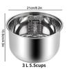 Stainless Steel Rice Cooker Inner Container Non Stick Cooking Pot Replacement Accessories Kitchen Food Rice Cooker Liner