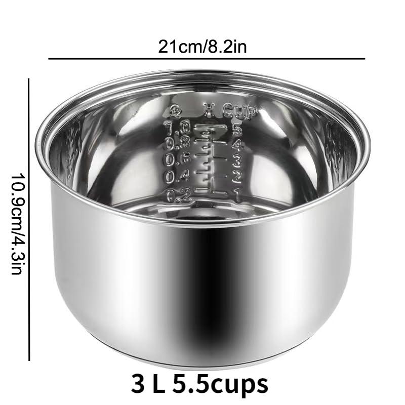 Stainless Steel Rice Cooker Inner Container Non Stick Cooking Pot Replacement Accessories Kitchen Food Rice Cooker Liner
