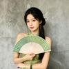 Cotton Linen Cloth Folding Hand Fan Japanese Style Handheld Fan New Chinese Style Fan  Gift Giving