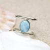 Larimar Gemstone Ring 925 Sterling Silver Solid Sky Blue Stone Statement Fashion Rings for Women's Gift Idea Gemstone Jewelry 4.98 Gms Approx