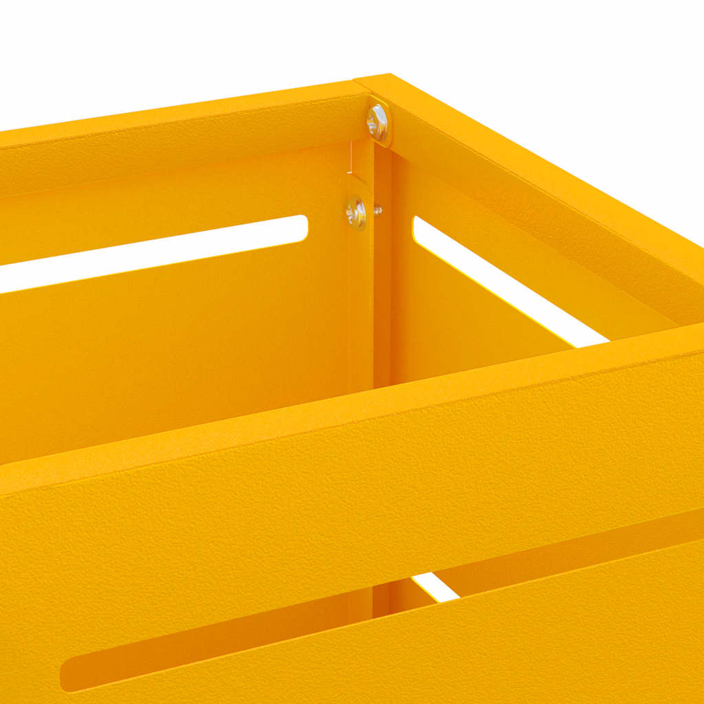 Umbrella Stand with Storage Mustard Yellow 15.5 x 15.5 x 49 cm Metal
