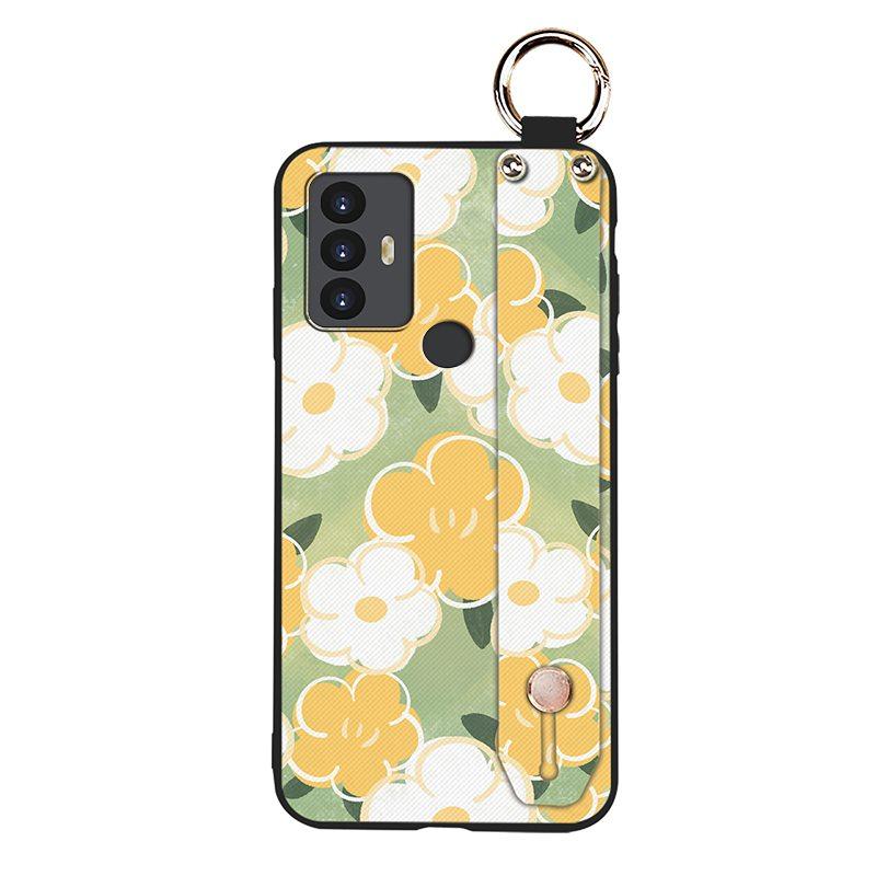 Ring Wrist Strap Phone Case For TCL 30SE/30E/306/305/Sharp Aquos V6/V6 Plus Fashion Design Wristband Waterproof Silicone