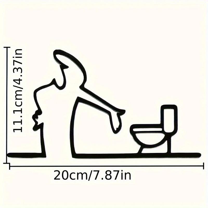 2D Плоский, Высококачественный 2D Плоский Металлический Саморез с отверстиями, Черная Рама Современный Домашний Декор для Ванной - Легко Устанавливаемое Настенное Искусство