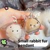Rabbit Hair Storage Box Pendant Keychain Pet Hair Keepsake Box Pet Memorial Collection Box Bag Pendant Diy Decoration Gift
