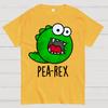 Pea-rex Funny Pea Pun Cotton Summer Casual Cool Loose T-Shirt