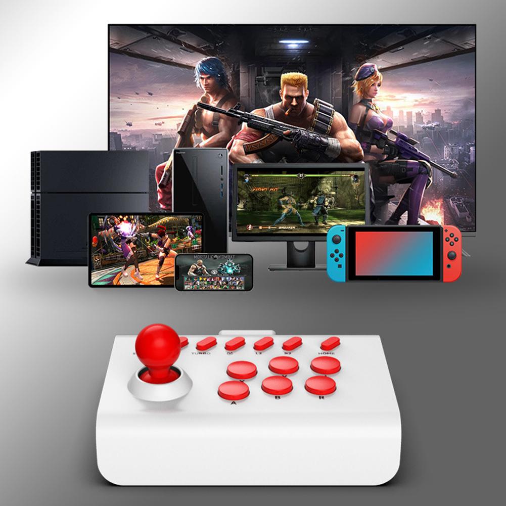 For Switch/PS4/PS3/Xbox One/PC Fighting Game Joystick Wireless PC Game Joystick Bluetooth Arcade Game Stick Joystick Controller