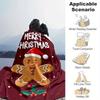 1pc Christmas Gingerbread Man Printing Lightweight Flannel Blanket, Comfortable and Warm Blanket, for Camping Sofa Bed and Couch Office, Gift