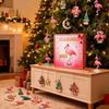 2025 Christmas Advent Calendar Gift 2D Flat Acrylic Flamingo Ornaments Christmas Tree Decorations Holiday Countdown Calendar