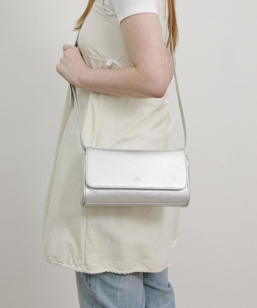 Сумка Monsac Louvre Square Серебристая Ap12-2495-Si