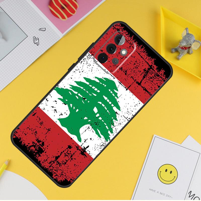 Lebanon Flag Map Case For Samsung Galaxy A15 A17 A54 A34 A14 A13 A23 A33 A53 A52 A32 A12 A56 A36 A16 A35 A55